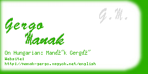 gergo manak business card